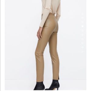Zara High rise faux leather leggings